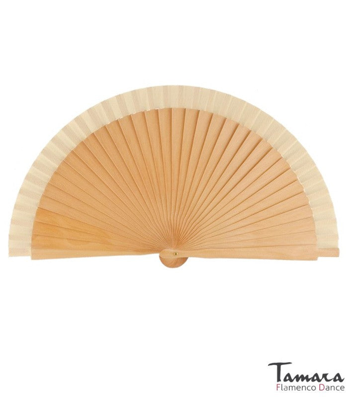 Abanico flamenco pequeño (23 cm) Natural