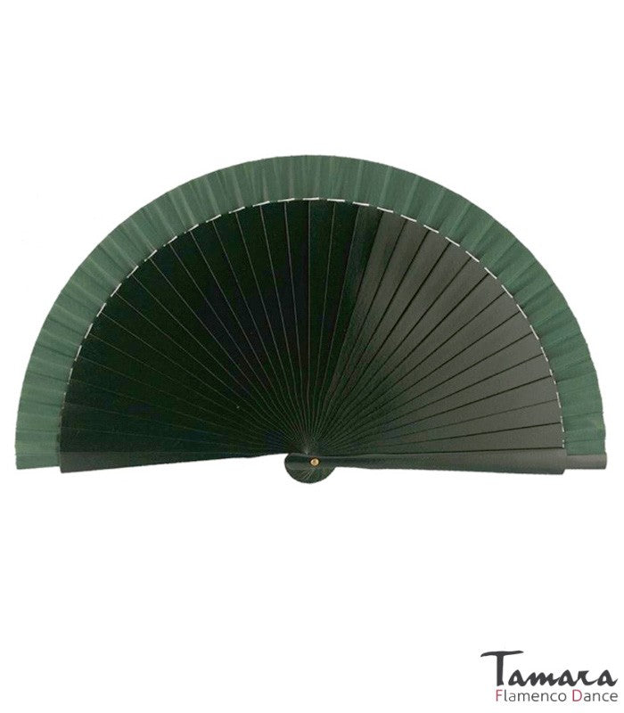 Abanico flamenco pequeño (23 cm) Verde Botella