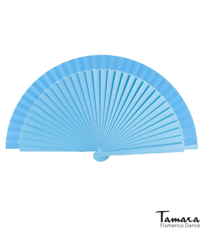 Abanico flamenco pequeño (23 cm) Turquesa
