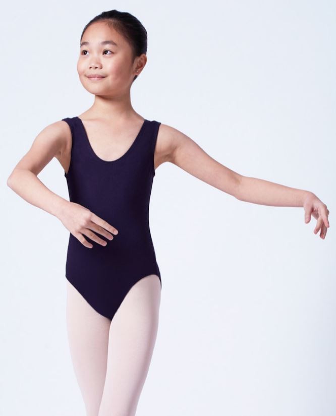 Body tiranta ancha - Poliamida elástica infantil 08 Azul Marino