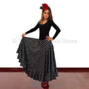 Falda flamenco Sevillana Lunares niña Rojo con lunares negros