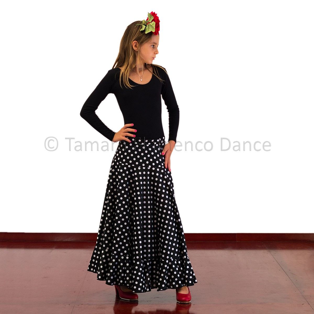 Falda flamenco Sevillana Lunares niña
