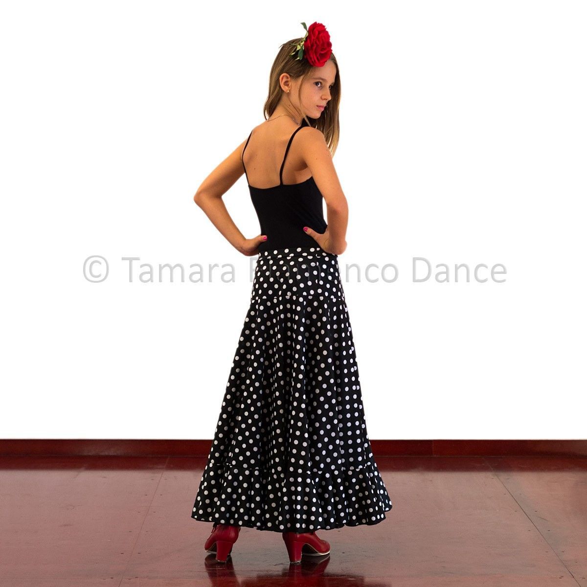 Falda flamenco Sevillana Lunares niña