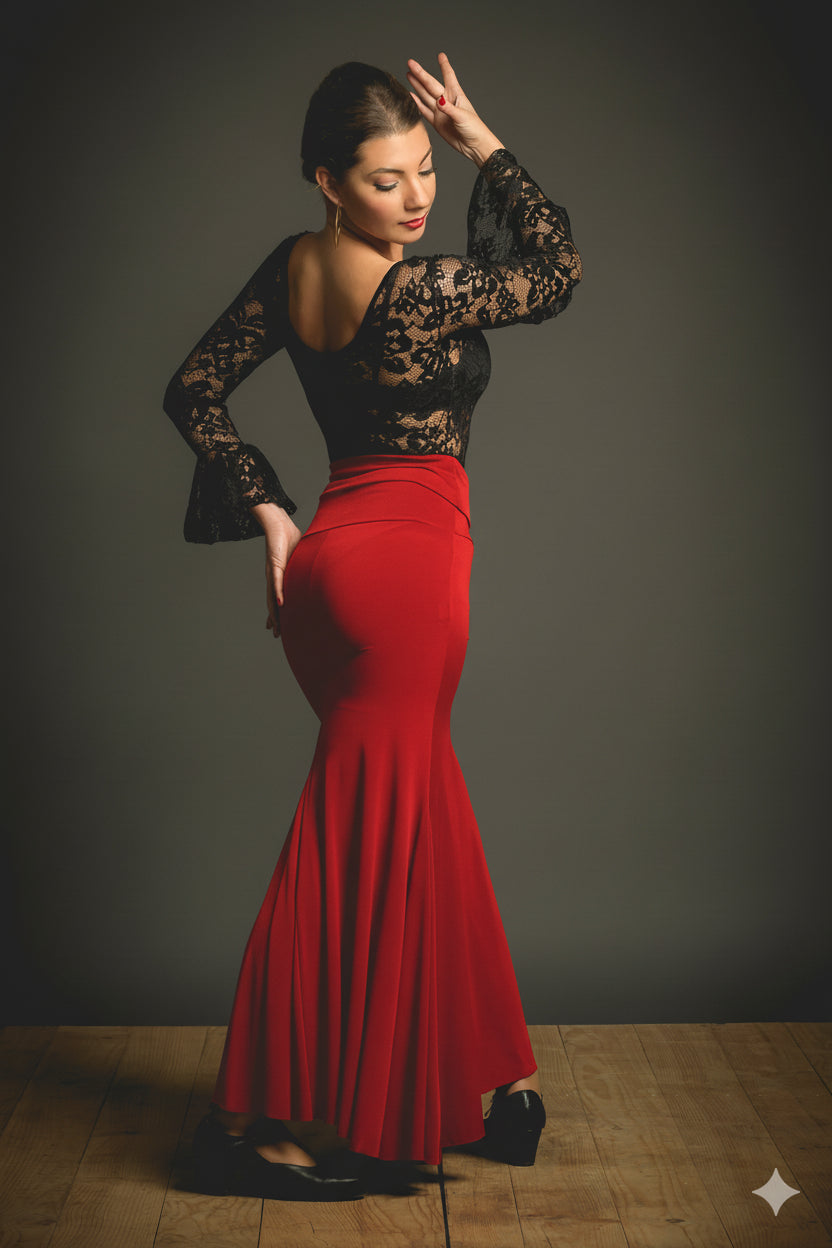 Falda flamenco Mirella Niña - Punto elástico