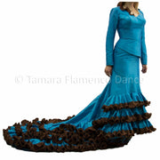 Vestido con bata de cola - Diseño Ana