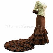 Vestido con bata de cola - Diseño Macarena