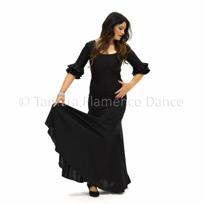 Falda flamenco Almería - Viscosa con volante de encaje