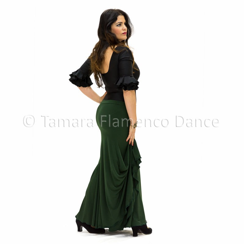 Falda flamenco Rondeña - Viscosa Verde Botella