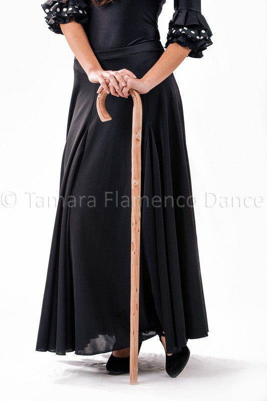 Bastón de baile flamenco castaño