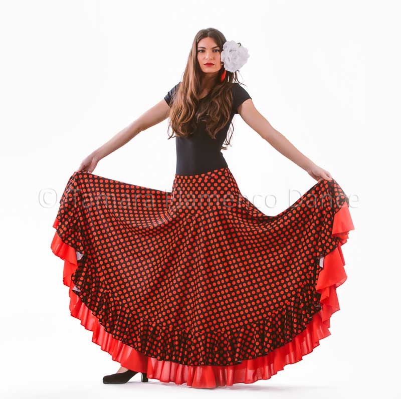 Falda flamenco Alborea lunares - Punto