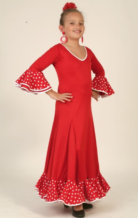 Vestido Belvis 14 Rojo lunar blanco