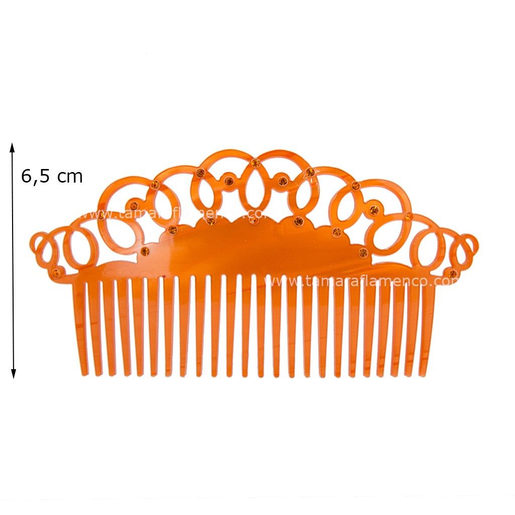 Peinecillo Carlina - Nácar con piedras Nacar Pistacho