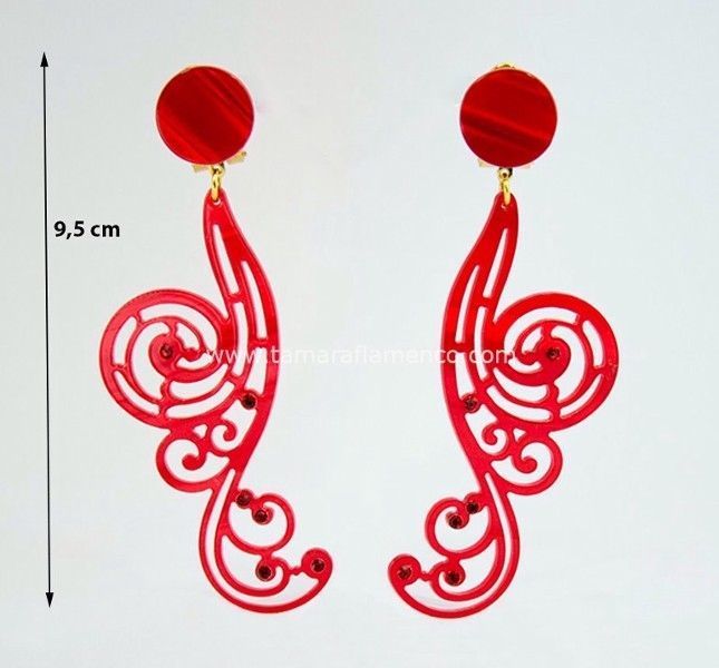 Pendientes 19 - Nacar con piedras Nacar Clasico