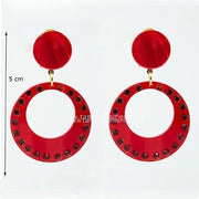 Pendientes 02 - Nacar con piedras Nacar Clasico