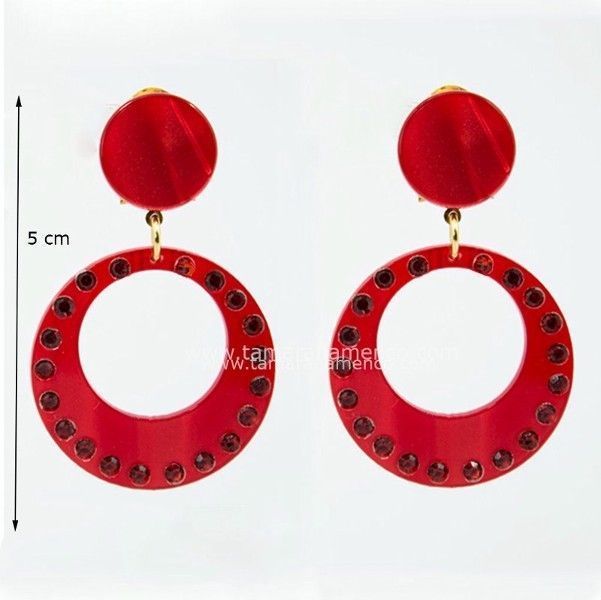 Pendientes 02 - Nacar con piedras Nacar Clasico