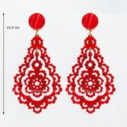 Pendientes 09 - Nacar con piedras Nacar Clasico