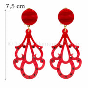 Pendientes 27 - Nacar con piedras Nacar Clasico