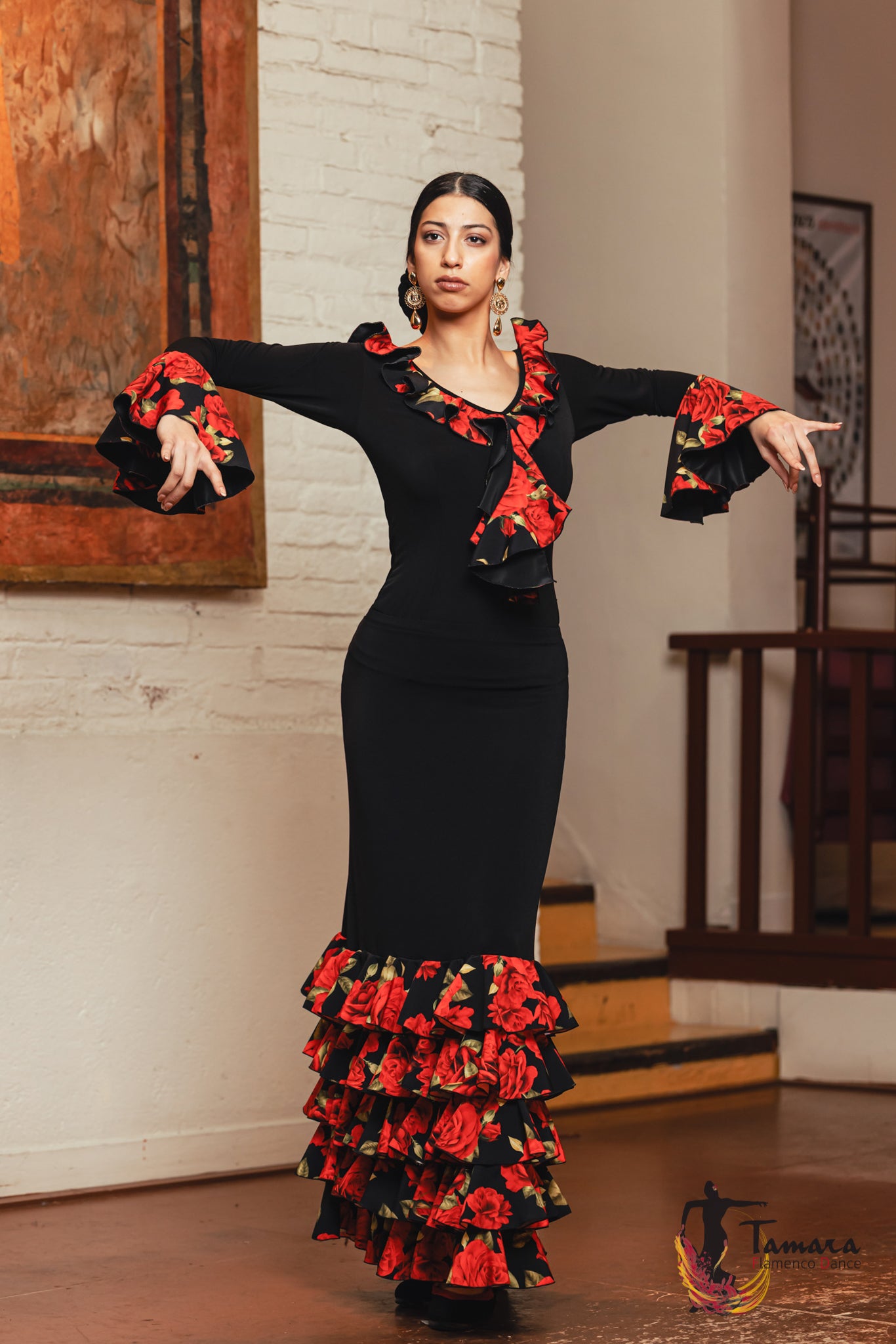 Falda flamenco Zagala - Punto elástico y crep