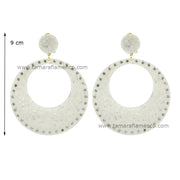 Pendientes 17 - Nacar con piedras Nacar Clasico