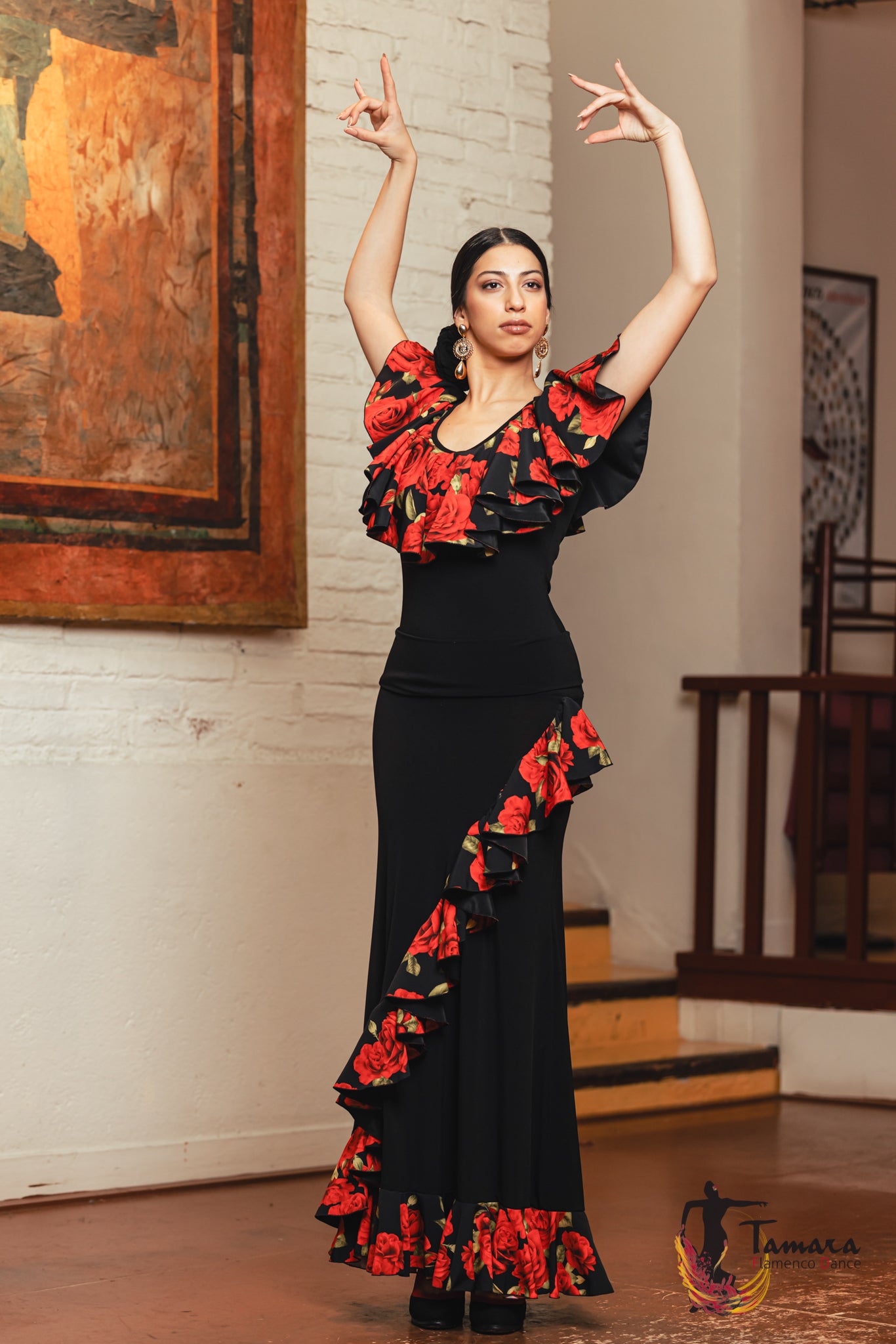 Falda flamenco Tarante - Punto elástico y crep