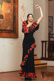Falda flamenco Tarante - Punto elástico y crep