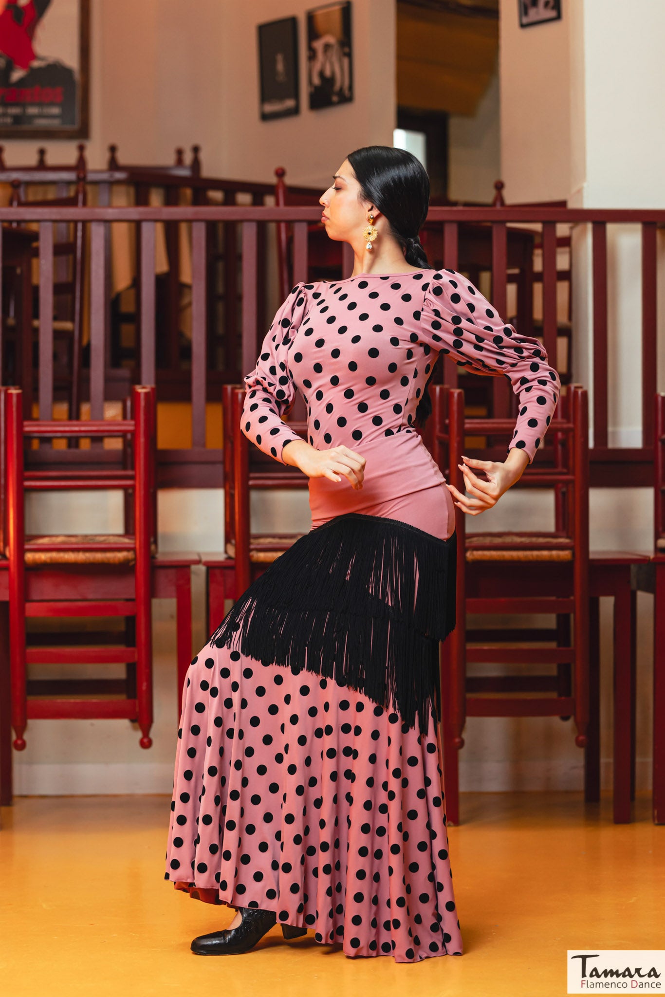 Falda flamenco Lebrija - Punto elástico y flecos