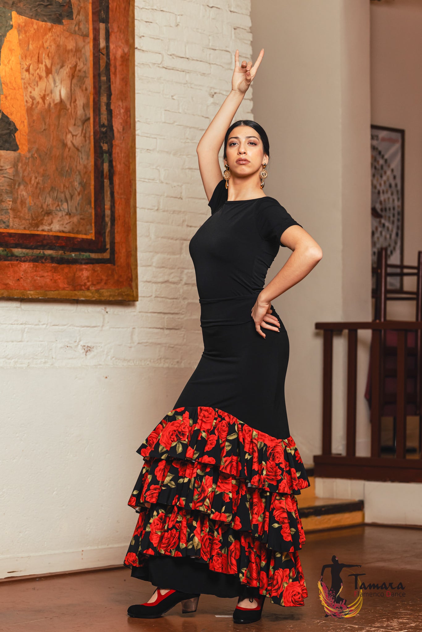 Falda flamenco Jerez - Punto elástico y crep