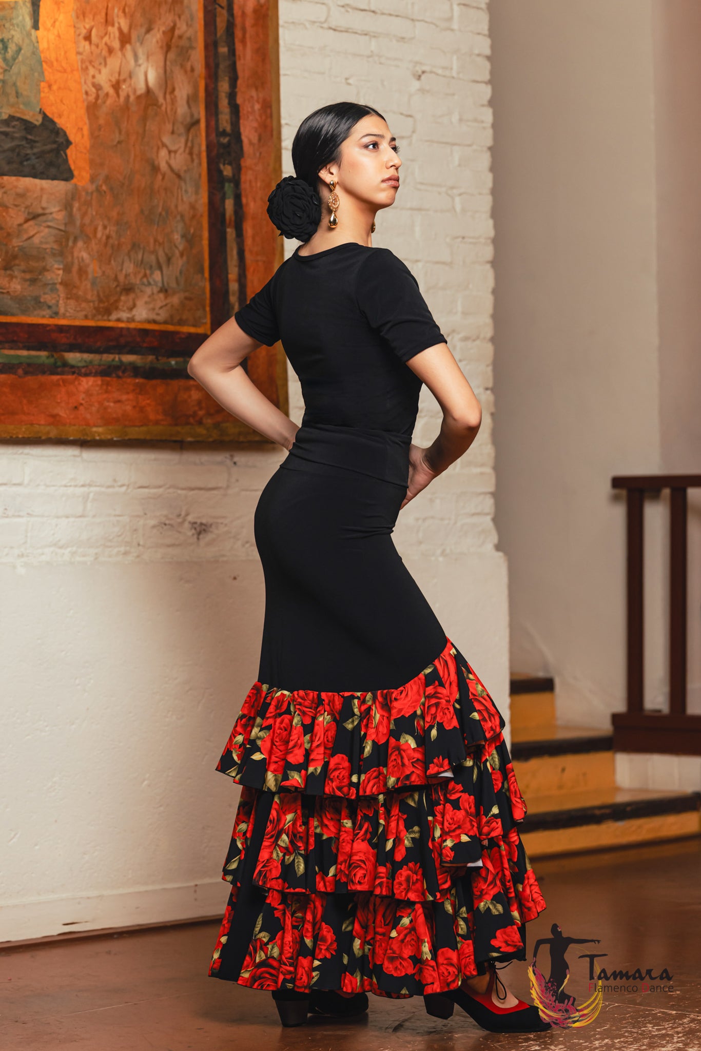 Falda flamenco Jerez - Punto elástico y crep