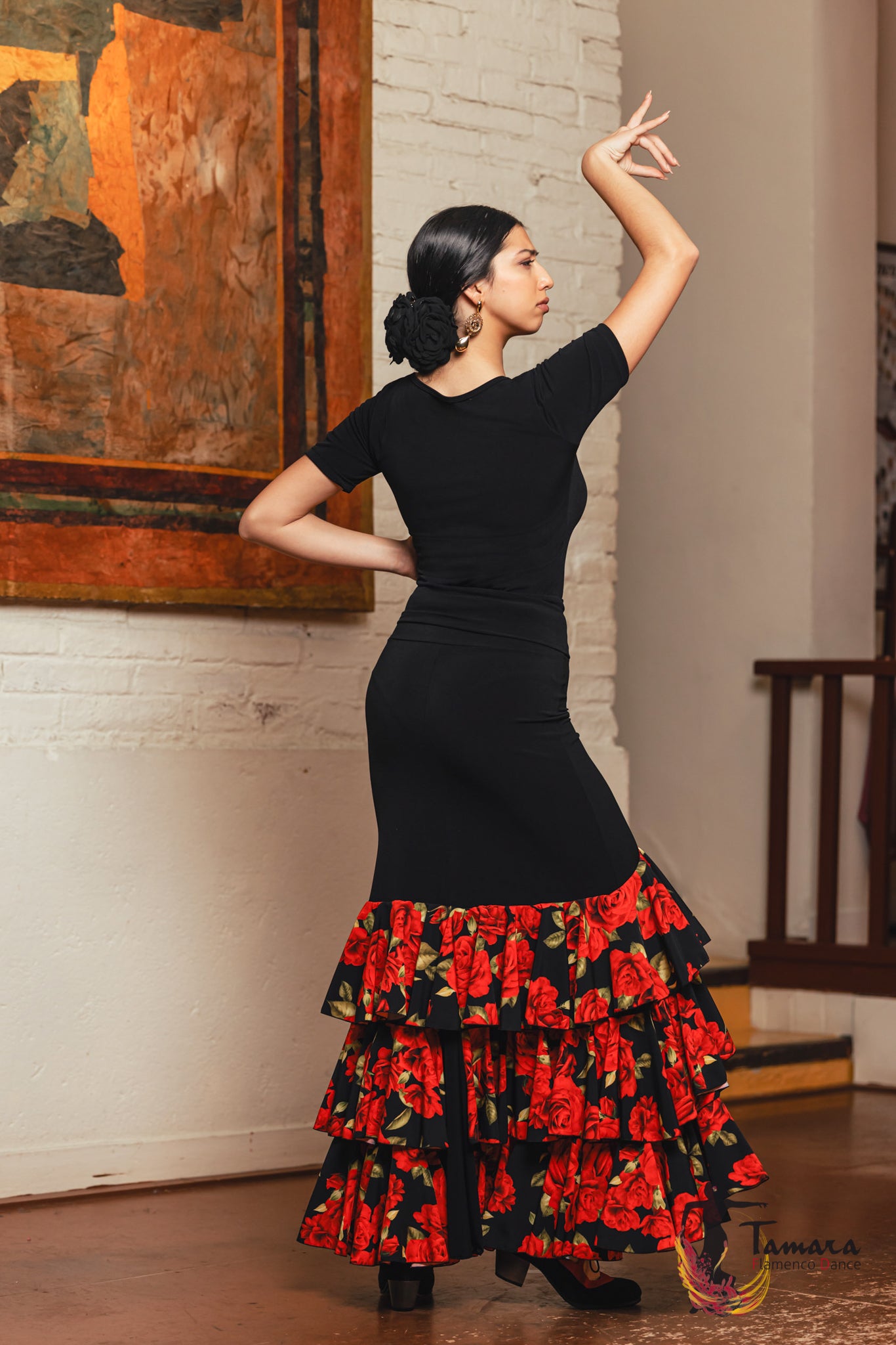 Falda flamenco Jerez - Punto elástico y crep