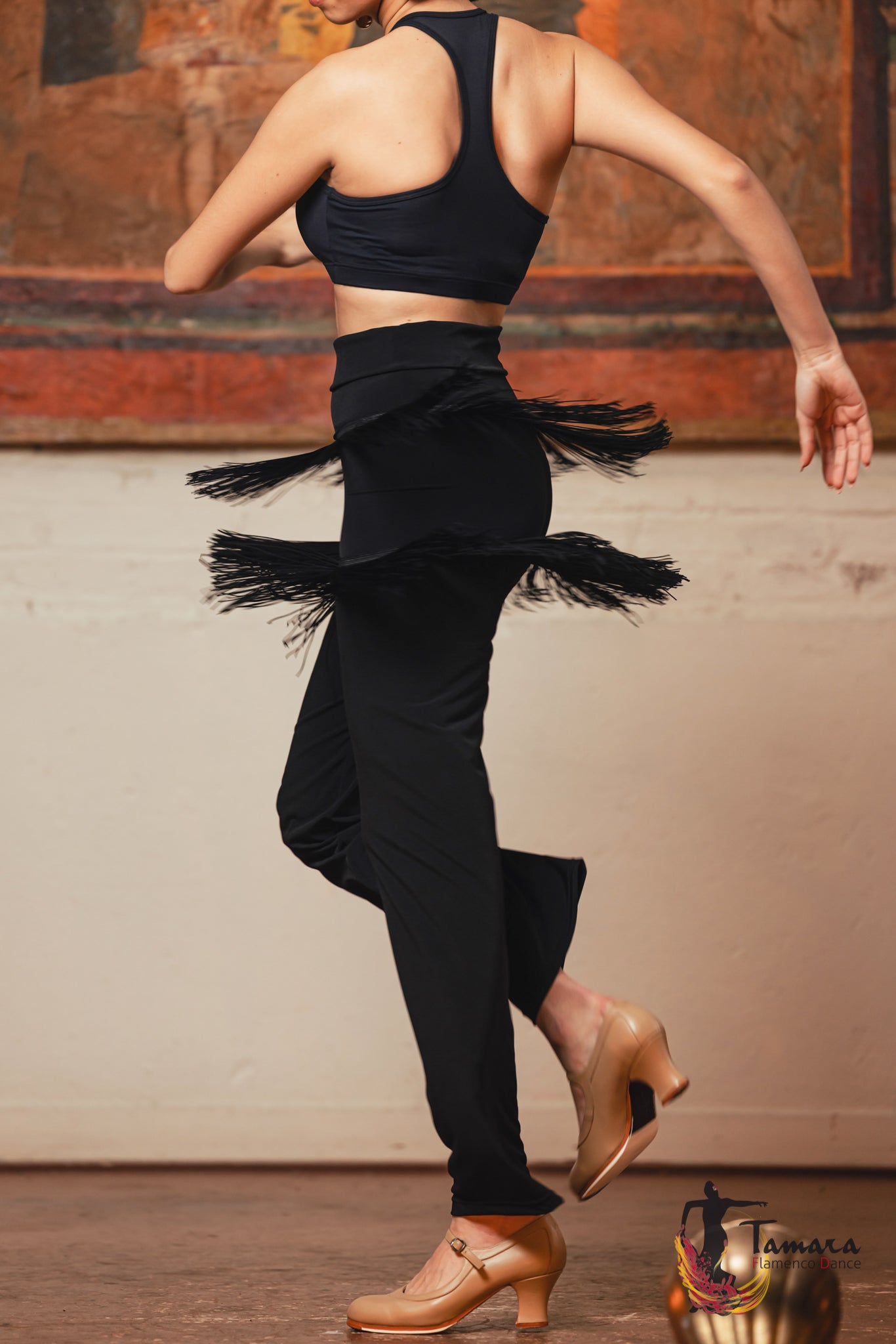 Pantalon con flecos Almonteño - Punto elástico y flecos