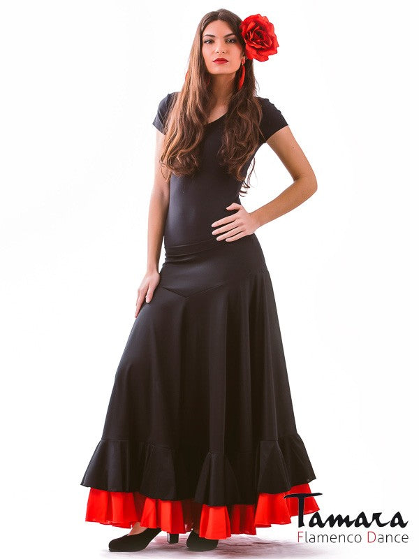 Falda flamenco Alborea - Punto Negro-Rojo