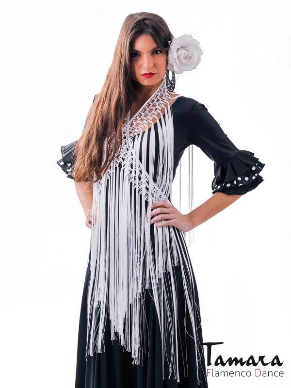 Fleco para baile TAMARA ( 2 metros) Blanco