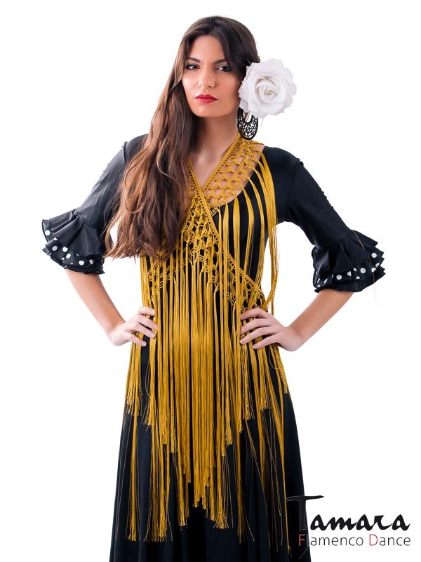 Fleco para baile TAMARA ( 2 metros) Mostaza