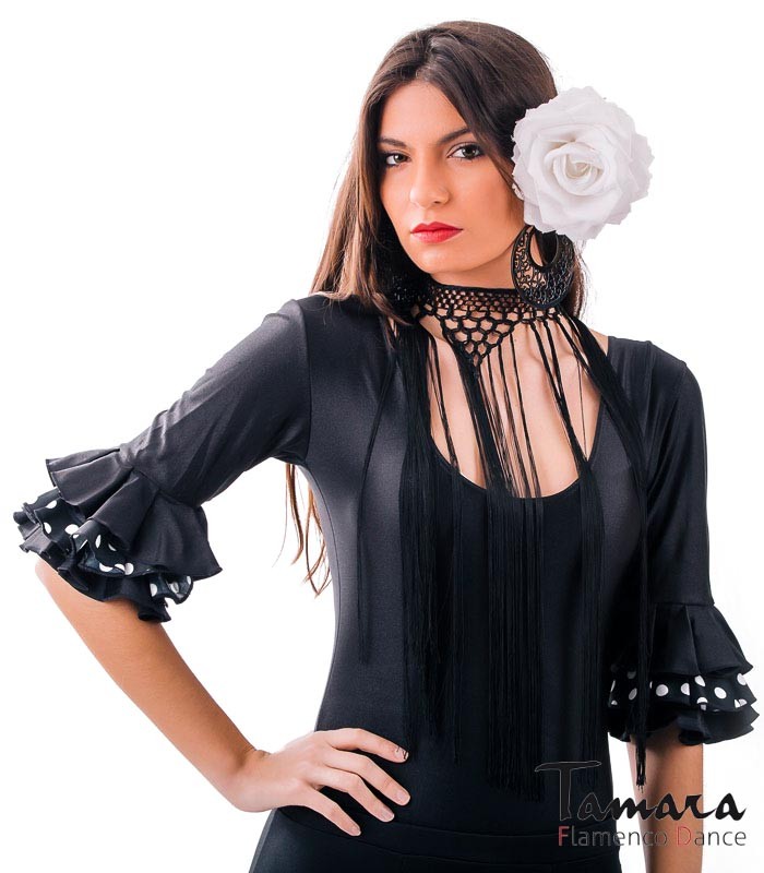 Gargantilla de flecos TAMARA Negro