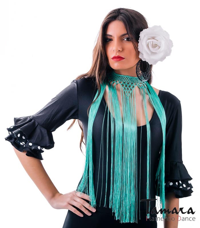 Gargantilla de flecos TAMARA Verde Agua