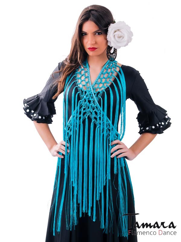 Fleco para baile TAMARA ( 2 metros) Turquesa