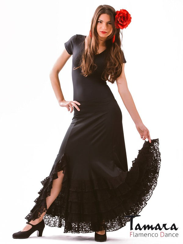 Falda flamenco Aires - Viscosa y encaje