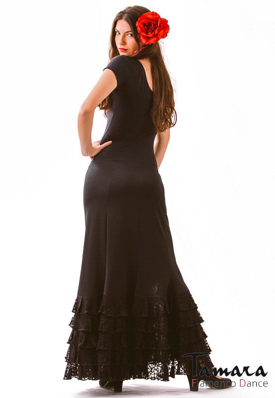 Falda flamenco Aires - Viscosa y encaje