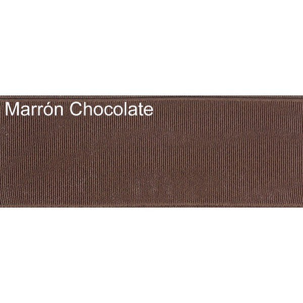 Cinturon piel con elastico Flores Marron Nogal