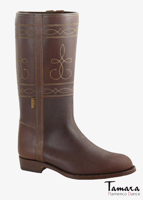 Bota Campera con repujado Negro