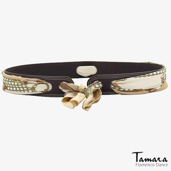 Cinturon piel con pañuelo (5cm) ( elige el pañuelo) XXL