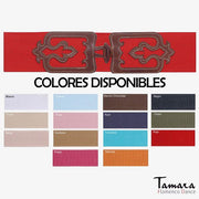 Cinturon piel con elastico Diseño 1 L Beige