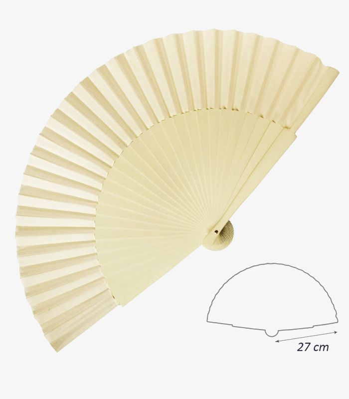Abanico Medio Pericón (27 cm) Marfil