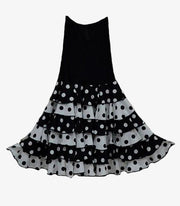 Zingara con Lunares - Lycra y koshivo S Negro con lunares rojos y negros