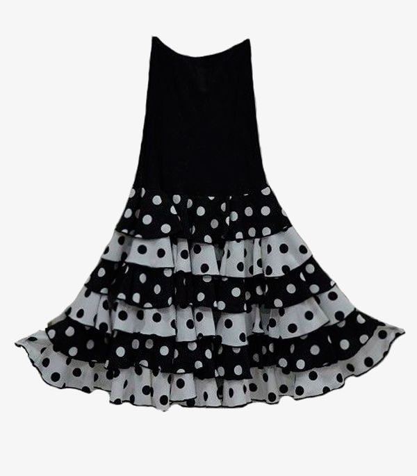 Zingara con Lunares - Lycra y koshivo S Negro con lunares rojos y negros