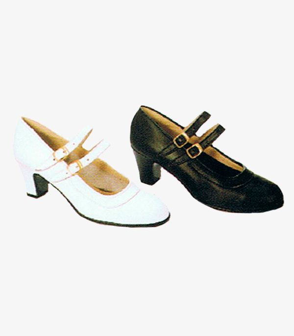 Zapatos de flamenco Semiprofesional Básico 2 Correas - Piel