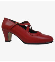 Zapatos de flamenco Semiprofesional Básico Cruzado - Piel Negro