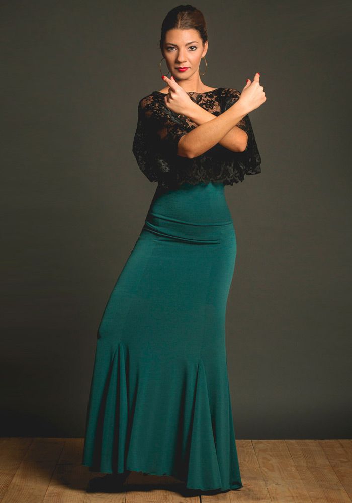 Falda flamenco Oliva - Punto elástico