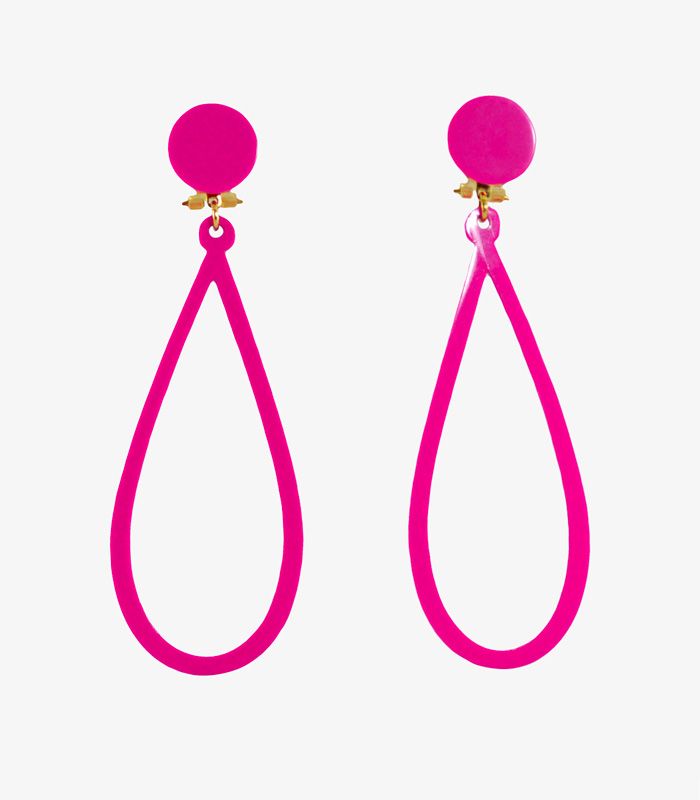 Pendientes Diseño 02 - Acetato Fuxia