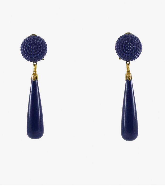 Pendiente Madroño Azul Marino